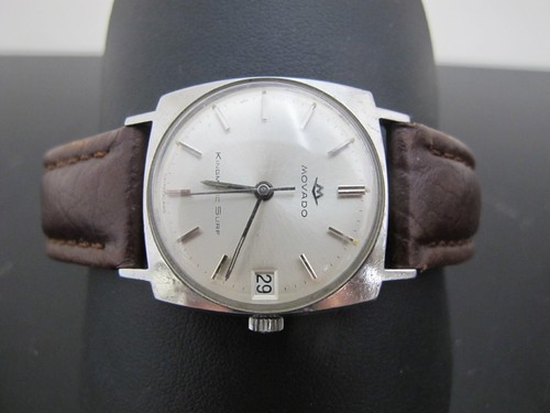 Vintage MOVADO White Gold Filled KINGMATIC Sub Sea Surf 1970 Watch - Picture 4 of 7