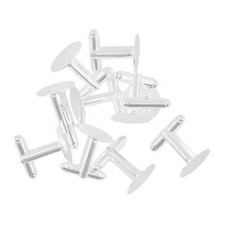 5 par (10 sztuk) klasyczne spinki do mankietów, mm okrągłe kaboszony,