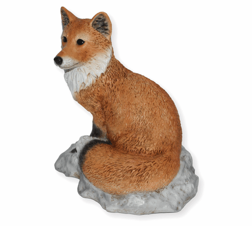 Deco Figura fuchs Sentado Sobre Roca Colección Castagna Figura De Resin H 24 CM - Imagen 5 de 5