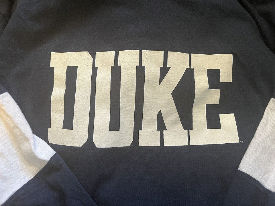 VTG Cotton Exchange Tshirt DUKE UNIVERSITY College BLUE Stripe Cotton