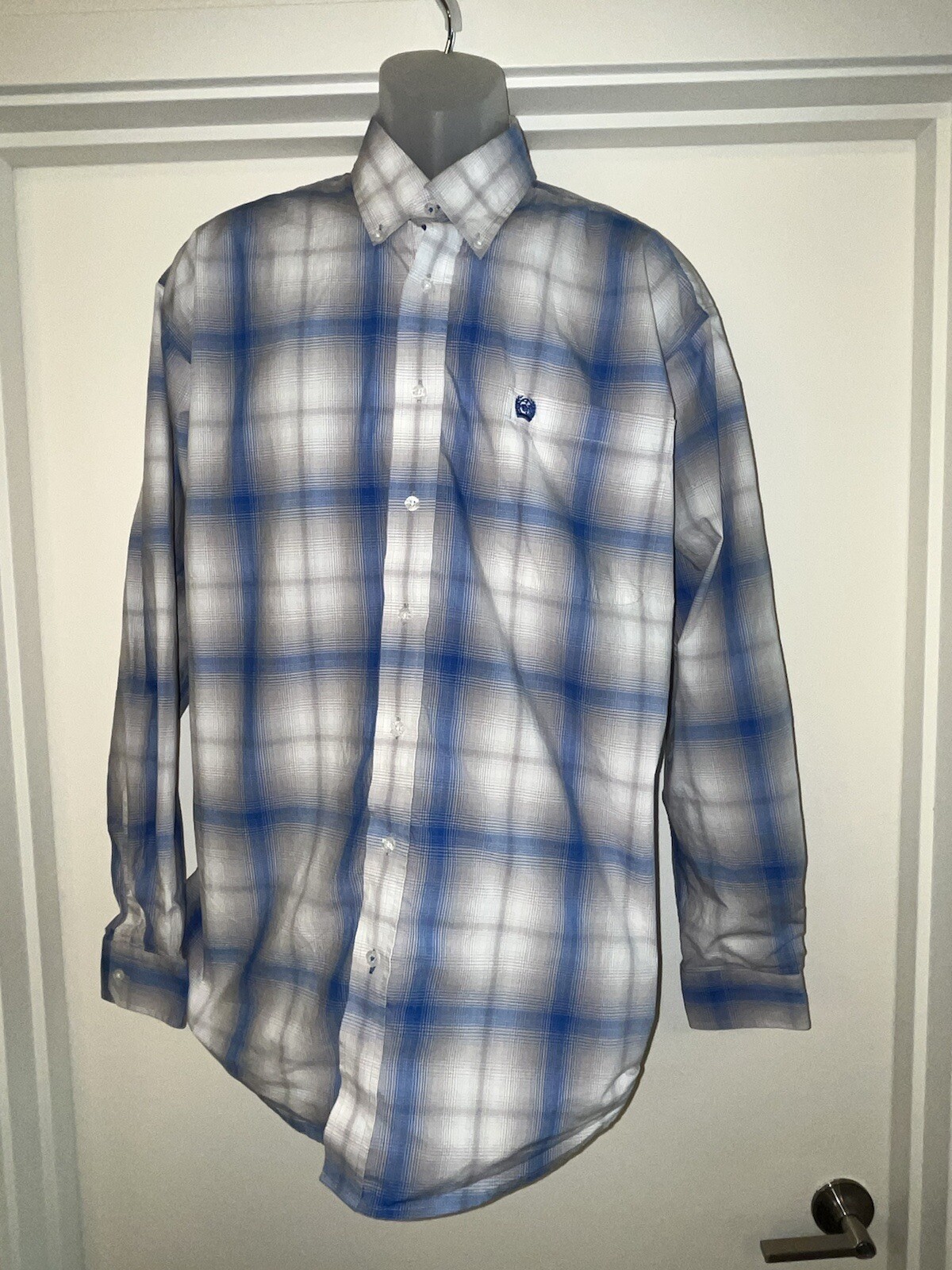 Men's Large Western Cowboy Cinch Button Down Shirt - Rodeo & Denver Camp Style-image
