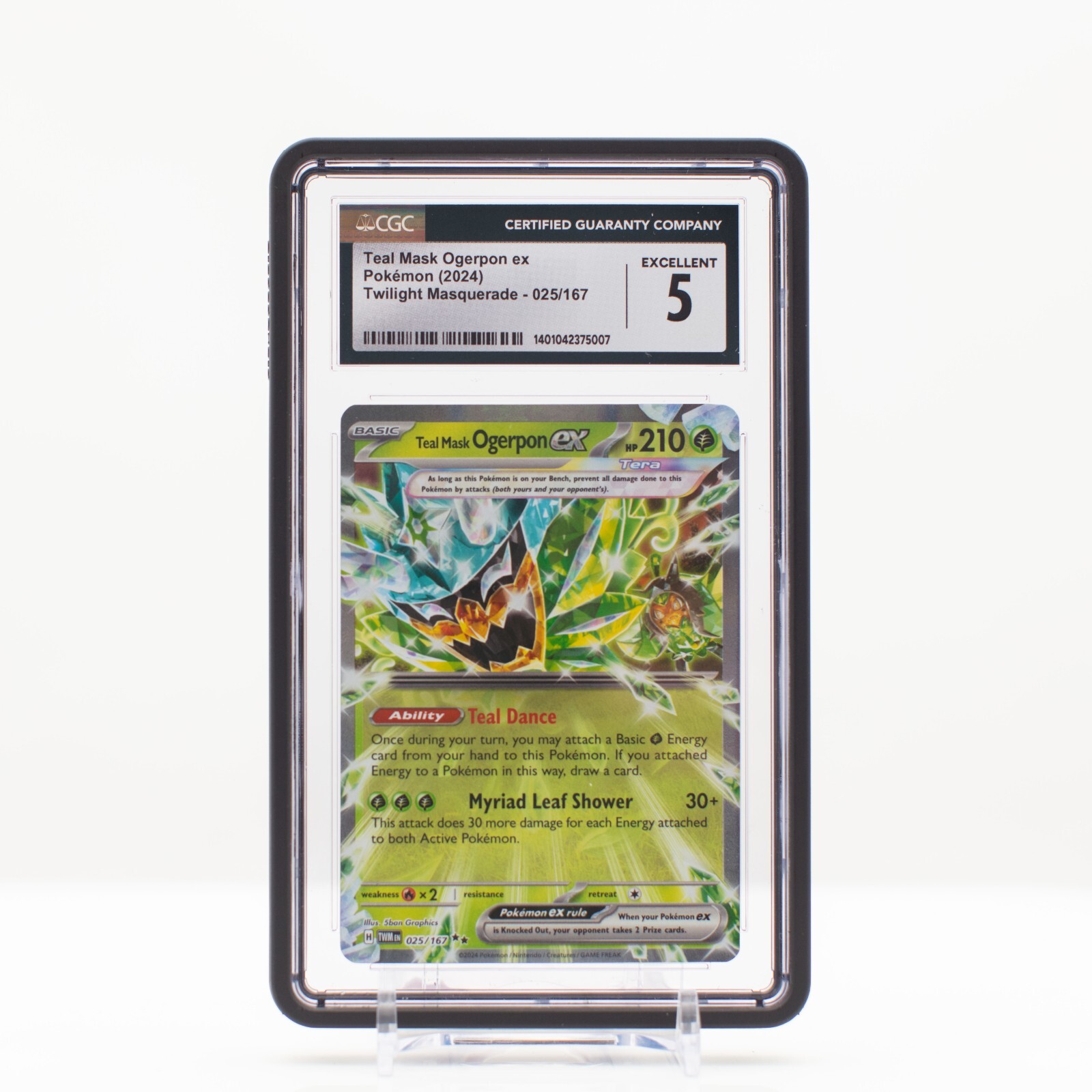 Teal Mask Ogerpon ex 025/167 Holo Twilight Masquerade Sv06-image