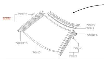 NISSAN Genuine 300ZX Z32 T-Top 90-96 Front Windshield Side Molding