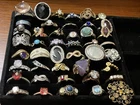 Vintage ~Modern Ladies Fashion Costume Jewelry Rings Lot C 44 AS IS MANY STONES