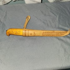 Vintage Rapala J Marttiini Finland Fish Fillet Knife 4.5" Blade Leather Sheath