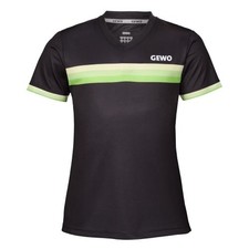 Table Tennis Clothing: GEWO Santiago Lady Shirt &ndash; black/green
