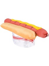 Adult's Plush Hotdog Vendor Hat Costume Accessory