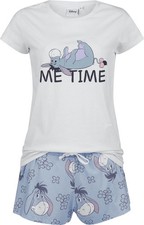 Winnie The Pooh Schlafanzug Damen Eeyore - Me Time weiß/blau