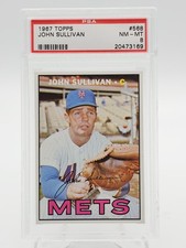JOHN SULLIVAN 1967 TOPPS BASEBALL #568 PSA 8 Q7113