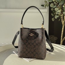 NWT Coach Charlie Bucket Bag Hobo Bag 2way PVC Leather