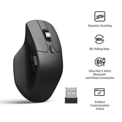 Keychron M6 Wireless Computer Mouse Black