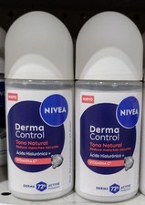 2X NIVEA DERMA CONTROL DEODORANT  DESODORANTE  TONO NATURAL - 2 OF 50ml EACH
