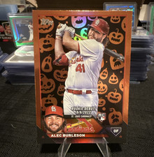 Topps 2023 Update Alec Burleson Rookie Debut Jack-O'-Lantern Foil US99 Cardinals