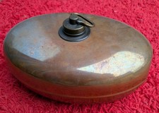 alte Wärmflasche, Bett- Fußwärmer, Bettflasche aus Metall mit Schraubverschluss