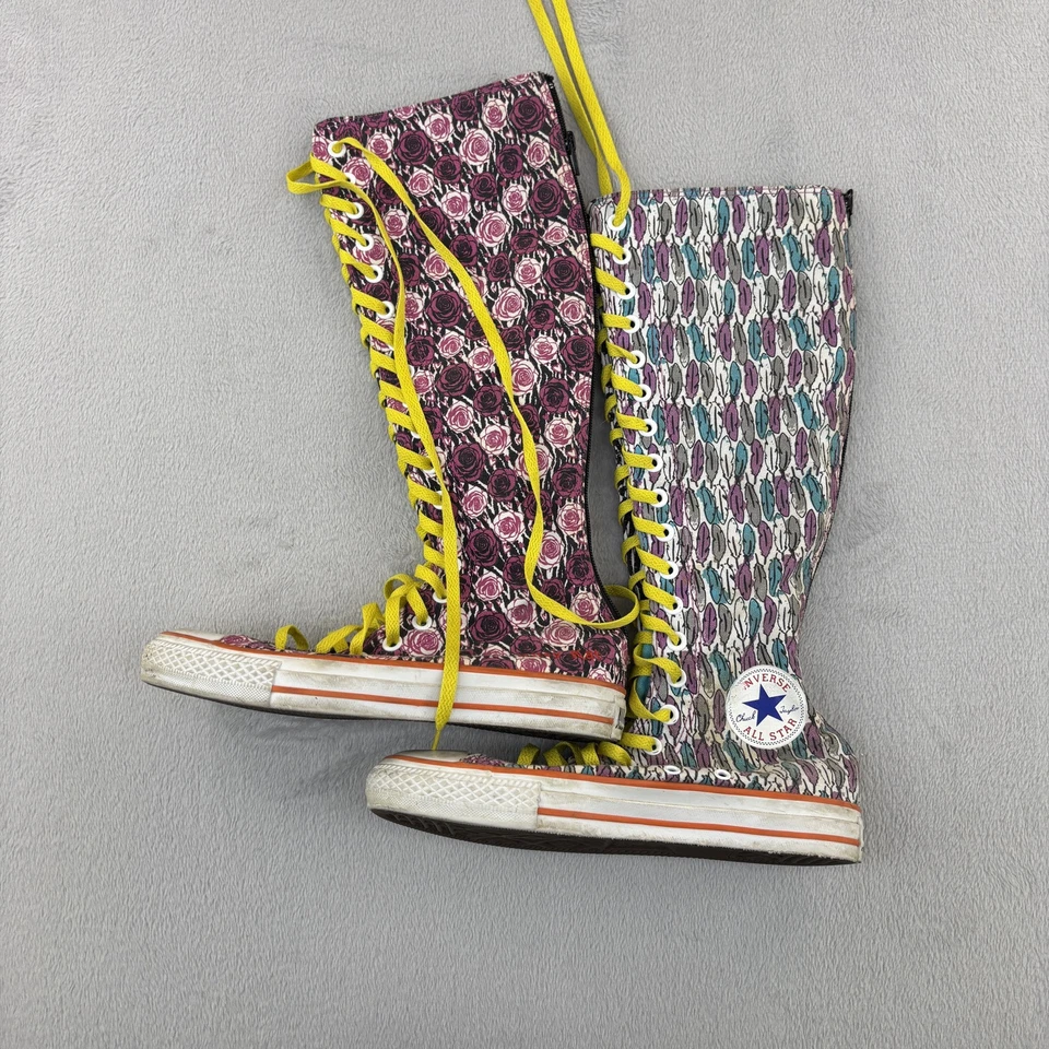 Converse Boots Womens 8 Mens 6 Purple Multicolor Knee High Chuck Taylor All Star - Image 2 of 4