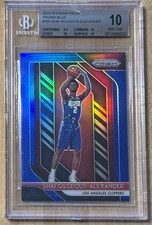 Shai Gilgeous Alexander RC /199 BGS 10 Pristine Blue Prizm 2018 184 Rookie Pop 2