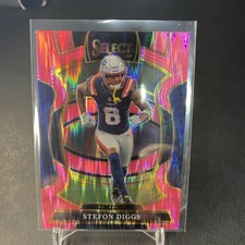 2025 Select Football Stefon Diggs Pink Shock Prizm  Concourse Patriots #79 🔥 💥