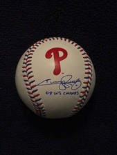 JIMMY ROLLINS AUTOGRAPHED SIGNED RAWLINGS STITCH BASEBALL JSA WITNESS PHILLIES