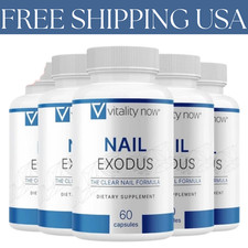  5 Pack Nail Exodus Capsules for Healthier Feet - Vitality Clear Nail Formula.