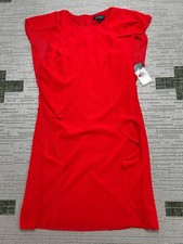 Luaren Ralph Lauren Dress Womens 6 Red Blouson New