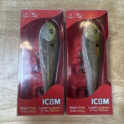 River2Sea ICBM glide swimbait 4 3/4'' 1.5oz silver green wire-thru harness (2pk)