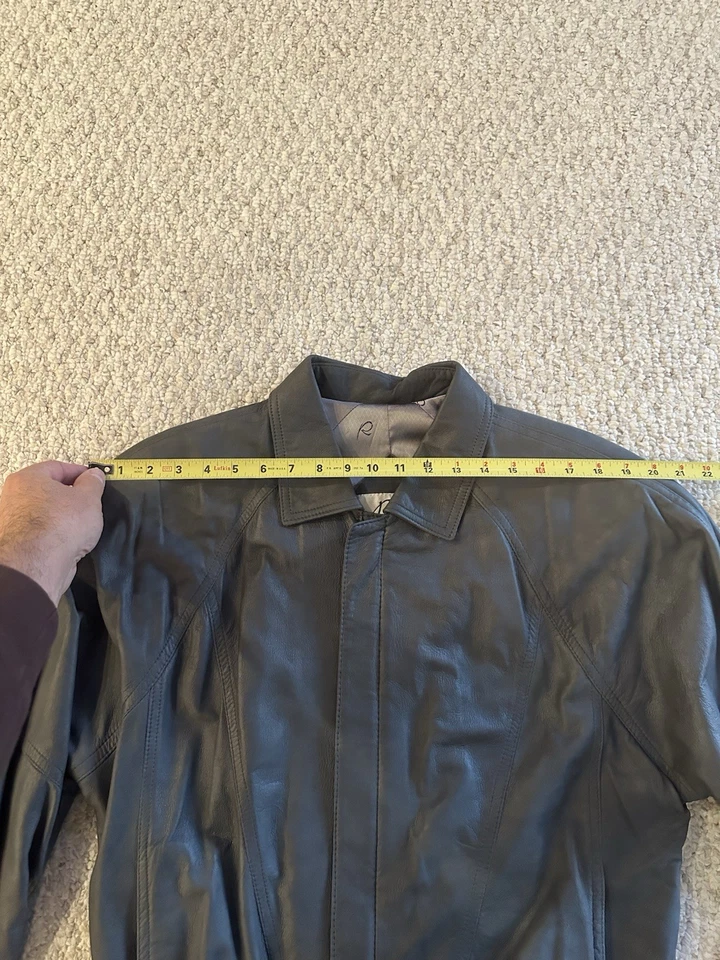 复古 Remy 灰色柔软羊皮麂皮绒美国制造男式轰炸机夹克尺寸 36 S — 第 2/4 张图片