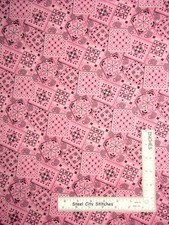 Bandana Western Cowboy Cowgirl 28" Length Pink Cotton Fabric DYE LOT3