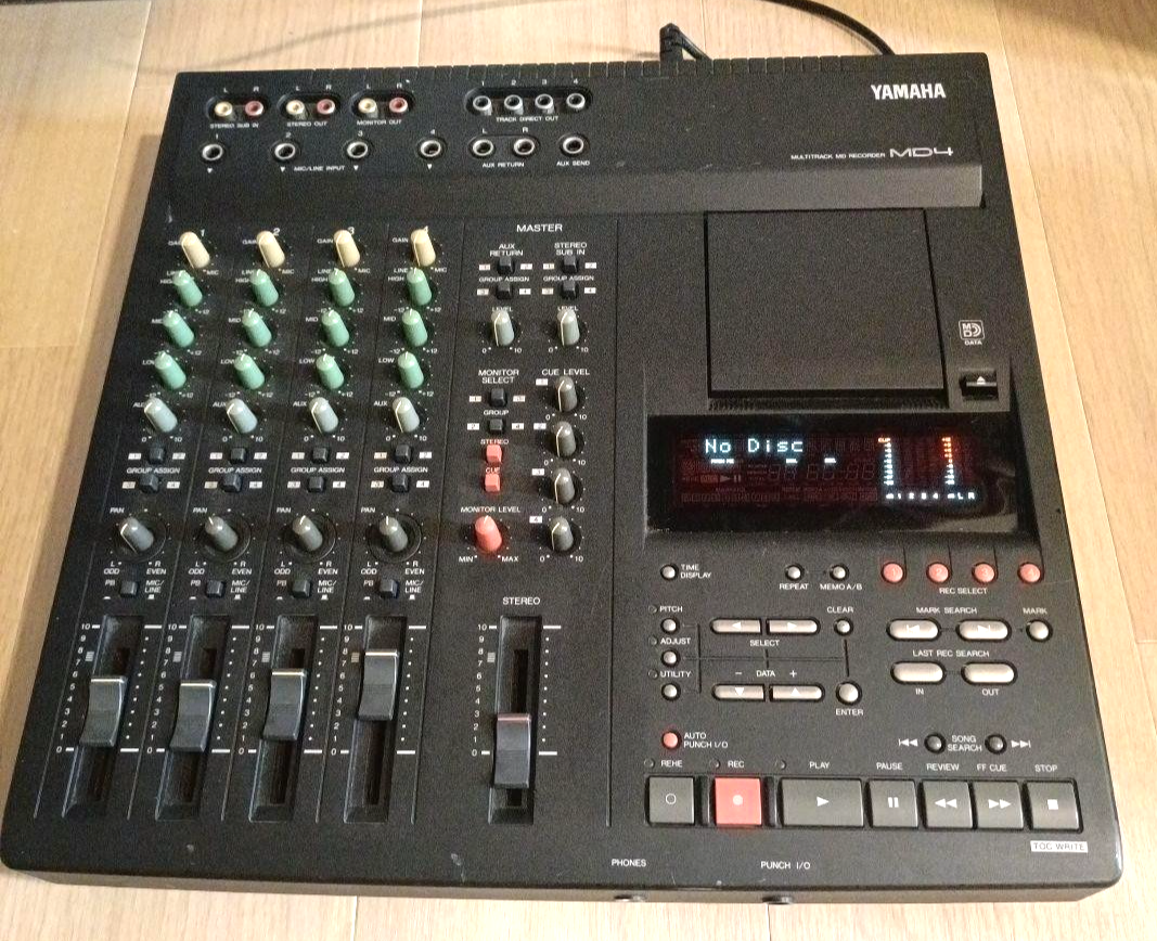 YAMAHA MD4 Multitrack MD Recorder 4Track Mixer Vintage AS-IS For
