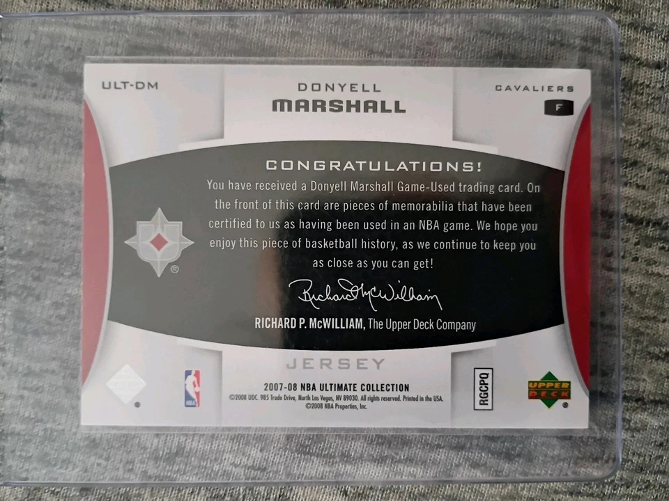 2007-08 终极系列 - 终极材料 Donyell Marshall #ULT-DM (MEM) — 第 2/2 张图片
