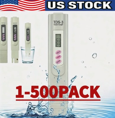 Handheld Water Quality Hardness Purity Digital LCD Meter 0-9990 PPM TDS TDS-3