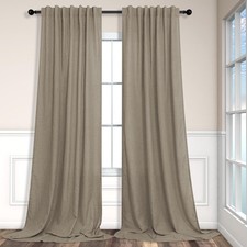 Pitalk Taupe Curtains 90 Inch Length 2 52"W x 90"L Pack of 2 , Dark