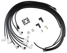 ACCEL Spark Plug Wireso Fit Ceramic Spiral Core 8mm Black 90 Degree Boots
