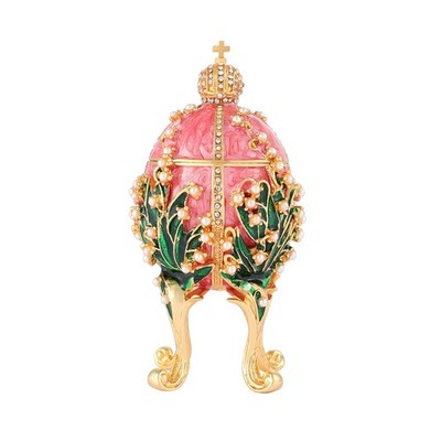 Jewelry Trinket Boxes Easter Egg Trinket Boxes Hinged Ornaments Antique Craft...