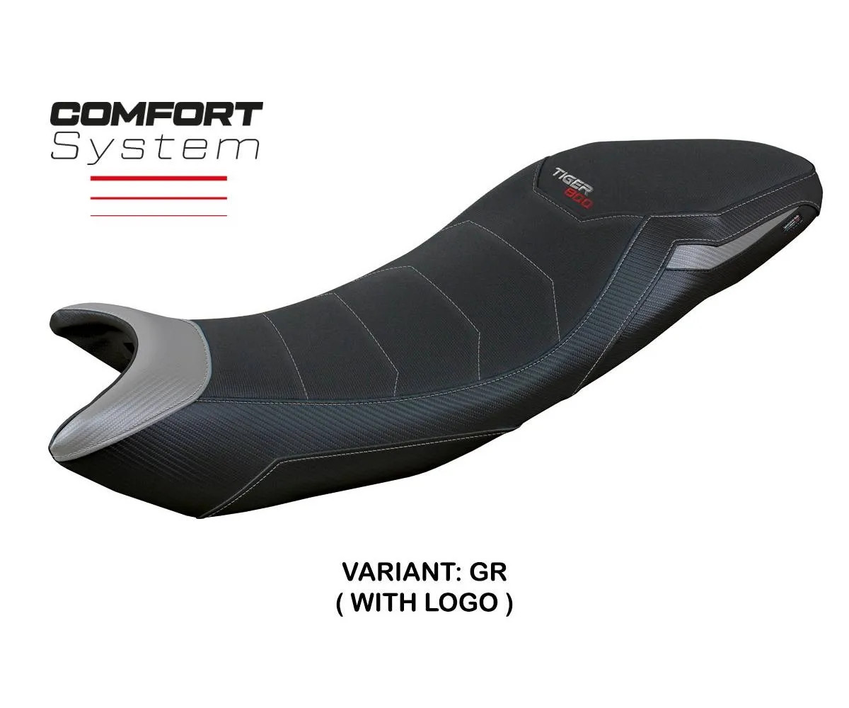 Seat cover Titty Comfort Gray + logo Tpz comp TRIUMPH TIGER SP 800 2025 2026