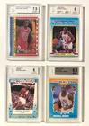 MICHAEL JORDAN Fleer Sticker LOT (4 Cards Total) 1987 1988 1989 1990 Beckett