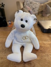 Ty Beanies Mrs Wedding Bear Retired No Tags Or Label