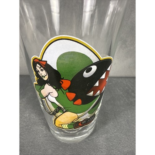 Super Mario Bombshell Female Lady Yoshi Chain Chomp Gaming Think Geek Pint Glas - Bild 2 von 7