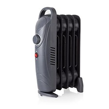Image of 650W 5 Fin Oil Filled Radiator with Adjustable Thermostat and Overheat