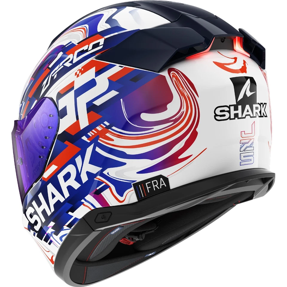 Shark SKWAL i3 Replica Zarco GP France Motorradhelm (Weiß/Lila/Blau) Gr: M (57) - Bild 3 von 4