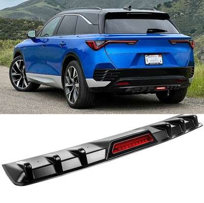 For Acura ZDX Glossy Black Car Rear Bumper Diffuser Lip with LED Brake Light