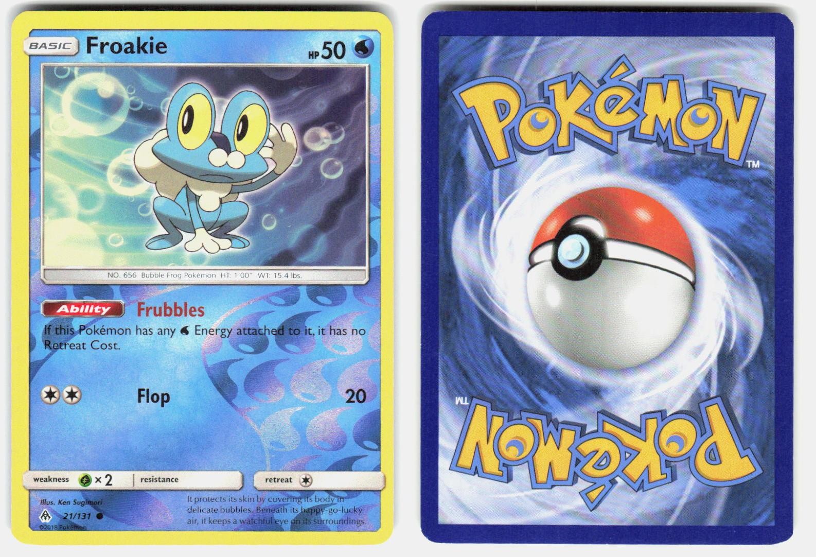 Froakie 21/131 Forbidden Light Pokemon Reverse Holo Near Mint