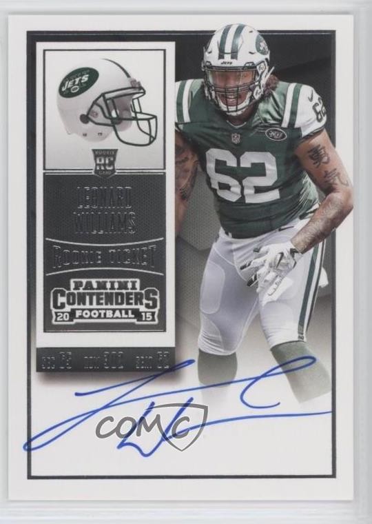2015 Panini Contenders Rookie Ticket RPS Leonard Williams (Base) #224 Auto 8d1