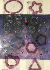 Lot of 15 Creative Memories Custom Cutting System Templates Star Circle Heart