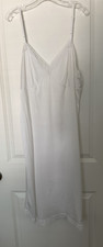 Vintage Vanity Fair Nylon White Lacy Full Slip Size 40