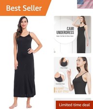 Long Full Slip for Women Under Dresses  Non-Cling Maxi Layer, Full Length, A...