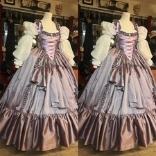 Vintage Victorian Ball Gown Ruffled Lace Corset Special Occasion Evening Gown