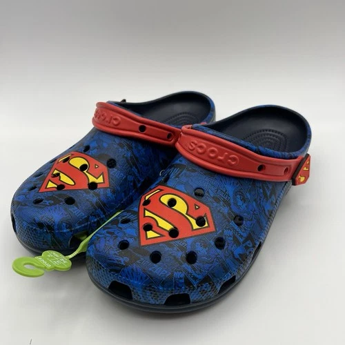 Crocs x DC Comics "Superman" Clogs Mens 7 Wmns 9 Blue Classic Shoes 211131-90H