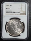 Beautiful 1885 Morgan Silver Dollar NGC Graded MS63