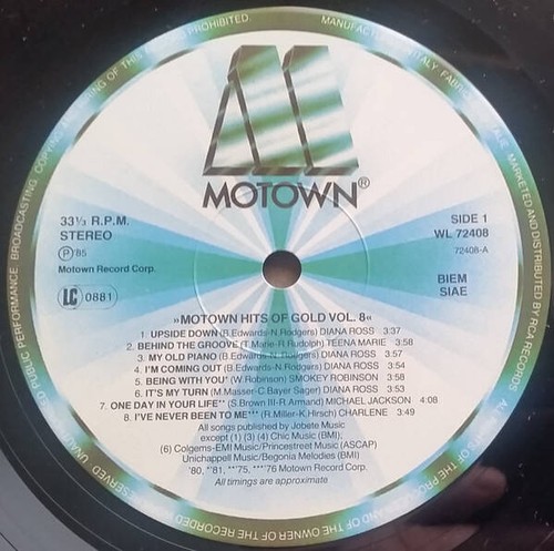 Verschiedene - Motown Hits Of Gold Band 8 (VINYL) - Bild 3 von 4