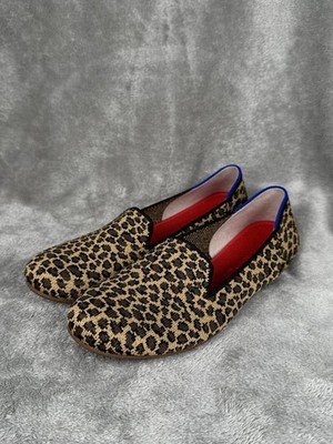 Rothy s The Loafer Little Cat Leopard Round Point Slip On Flats Women s US 7